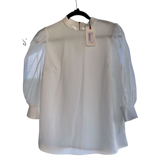 Ted Baker NWT Micaeli Organza Volume Sleeve Top Size 2 - Picture 7 of 12